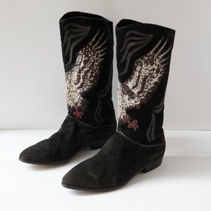 80s - SUSAN BENNIS - WARREN EDWARDS - Boots - Men's - 10.5 - BLK Suede